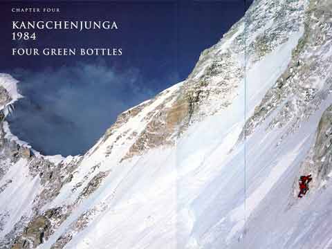 
Gary Ball tackling the start of the rock band high on Kangchenjunga's North Face - Hall and Ball book
